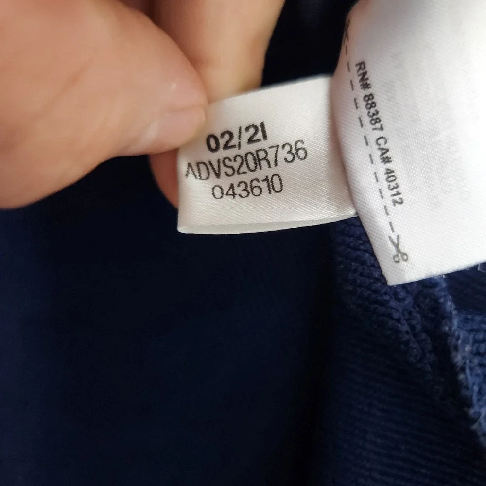 adidas Golf Quarter‎ Zip Sweatshirt Men XL Blue White Stripe Performance Active